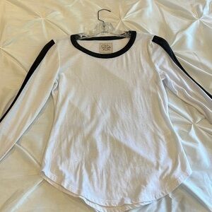 CHASER White T-Shirt With Black Stripes Size XS
